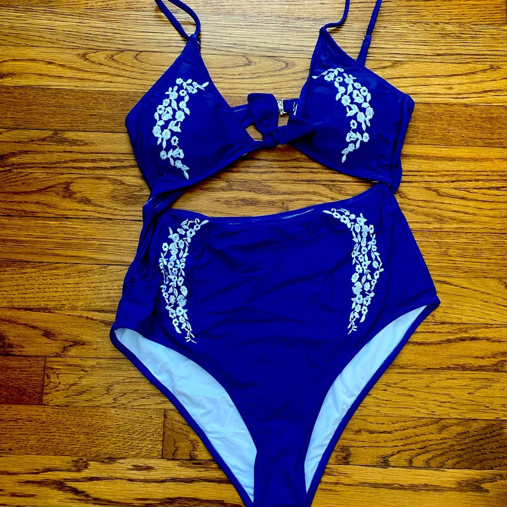 Blue One-piece Swimsuit